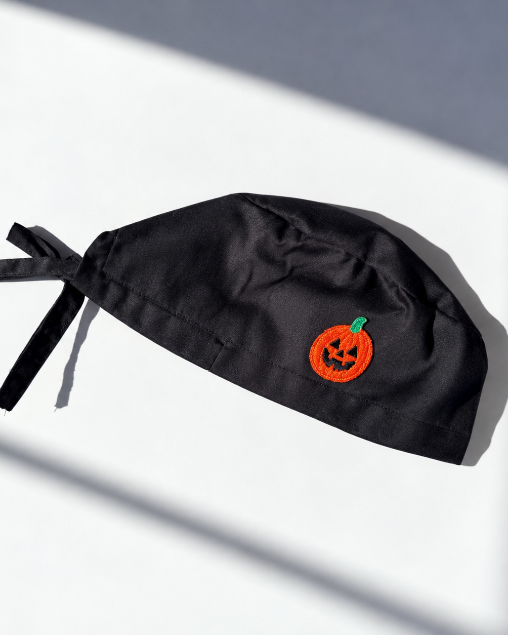 Satin-Lined Scrub Cap – Halloween Edition: Pumpkin