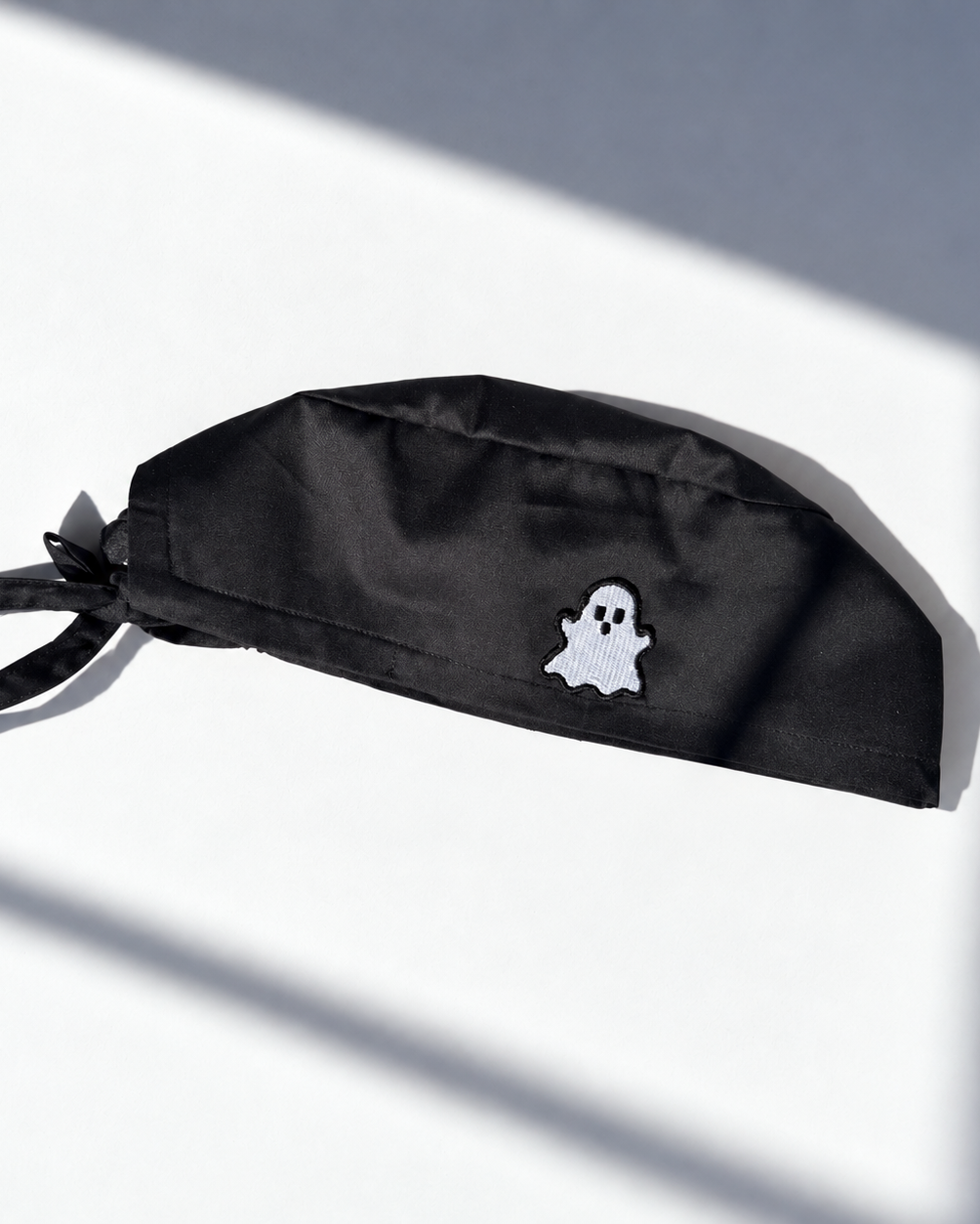 Satin-Lined Scrub Cap – Halloween Edition: Ghost